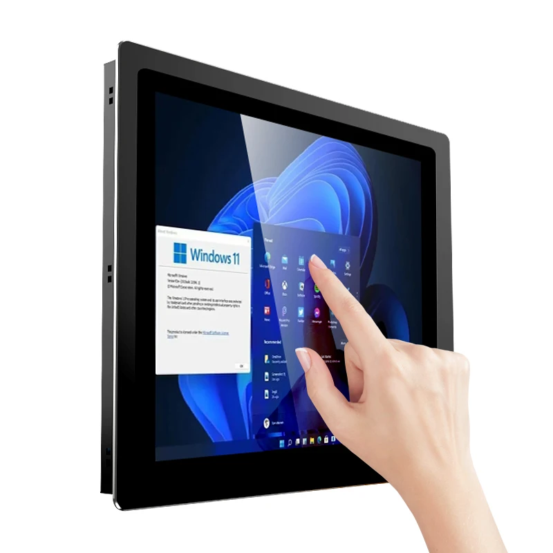 18.5 inch J1900 I3 I5 I7embedded wall mounted industrial panel touch screen capacitive resistance touch WIFI RS232 display