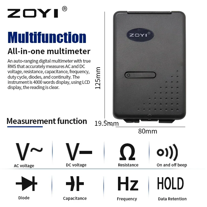 Digital Multimeter ZOYI VC921 Handheld