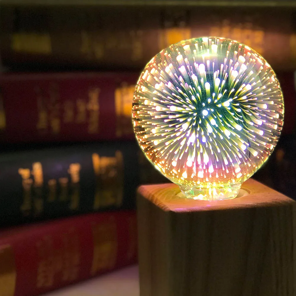 LED 3D Edison Lights Bulb E27 AC220V Vintage Christmas Decor Bulb for Home Indoor Lighting