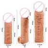 Realistic Penis Sleeve Extender Reusable Dildos Condom Delay Ejaculation Dick Enlargement Adults Dildo Sex Toys For Men Couples 1