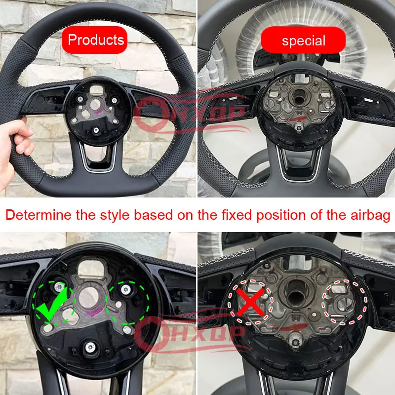 完全に穴あきレザーステアリングホイール 完全にアウディ RS3 RS4 RS5