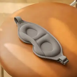 Enhanced 3D Eye Mask for Sleep and Relaxation - Breathable Design for Ultimate Comfort (Gray)