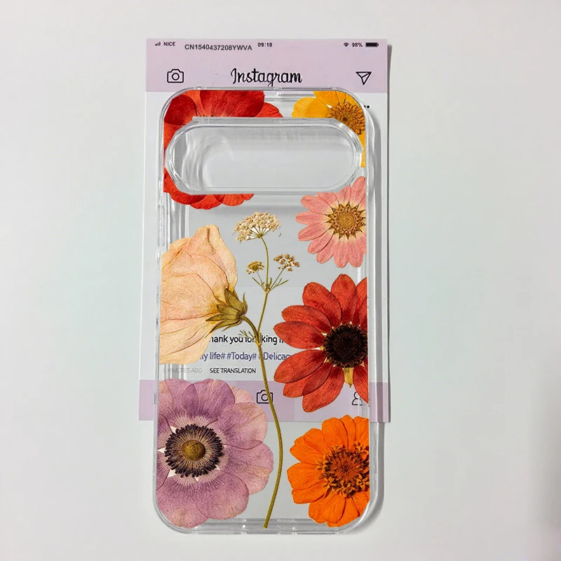 Colorful Daisy Flowers Pattern Clear Soft TPU Phone Case – Cute Floral Design Cover Shell