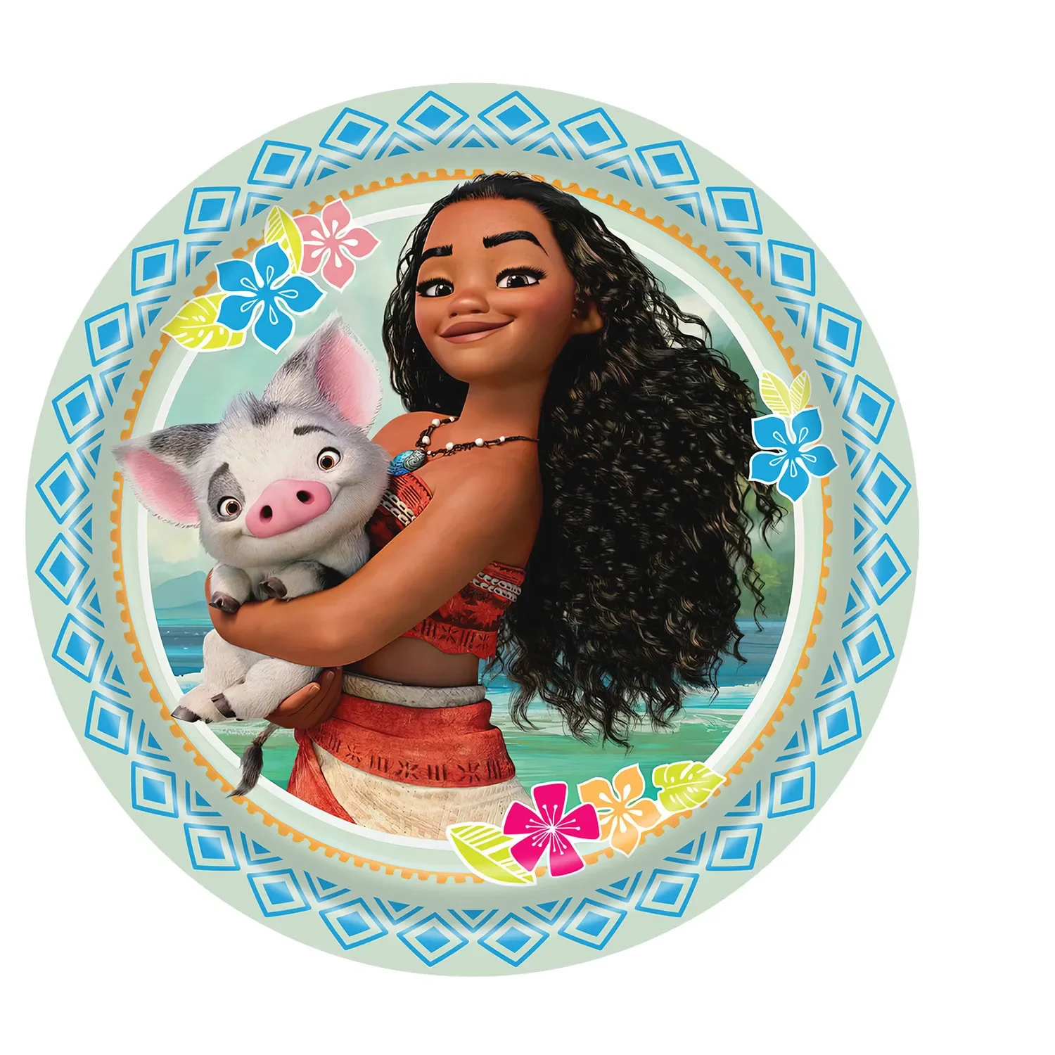 Décoration de fête d'anniversaire sur le thème Moana pour enfants, vaisselle de poulet, tasse et assiette, sensation, enfants et filles, fournitures de mariage