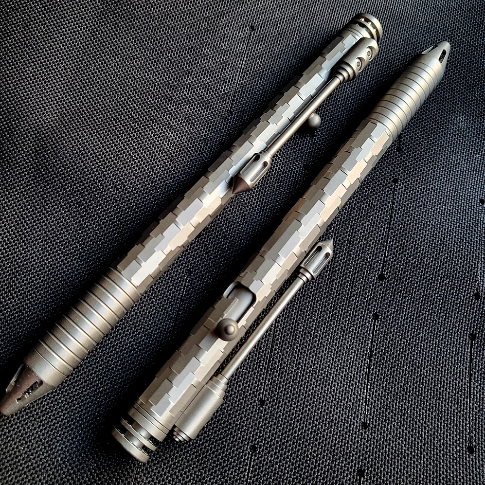 

1PC Titanium Alloy Neutral Pen Mosaic Multifaceted Meteorite Gatling Stylus Signature Pen EDC Tool