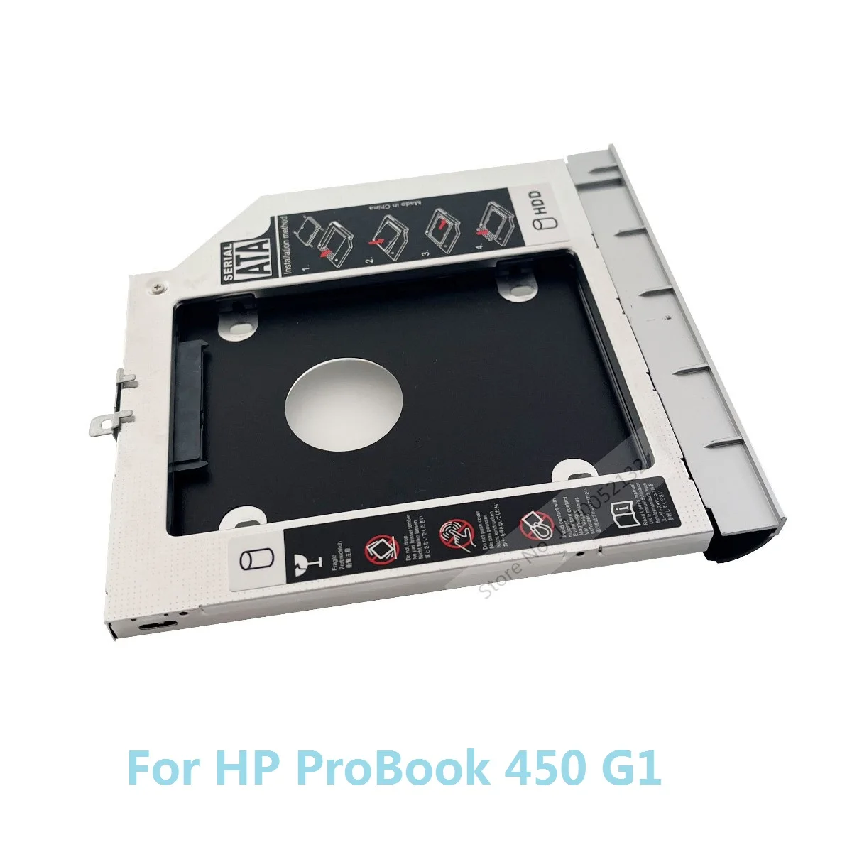 

with Faceplate Bezel 2nd SSD HDD Hard Drive Adapter Optical Bay Caddy Bracket for HP ProBook 450 G1 (Not Fit G2 G3)