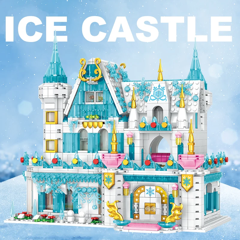 

Creative Friends Princess Luxury Ice Castles Building Blocks Prince House Movies Winter Snow Figures Set Toys For Girls DIY Gift