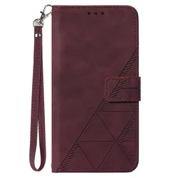 Geometric Leather Wallet Phone Case with Card Slots and Back Cover - OPPO Find X8 Pro 5G (YB0459)