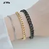 Bracelet en acier inoxydable pour hommes et femmes, chaîne cubaine, à la mode, pour Couple, unisexe, bijoux de poignet, cadeau de fête