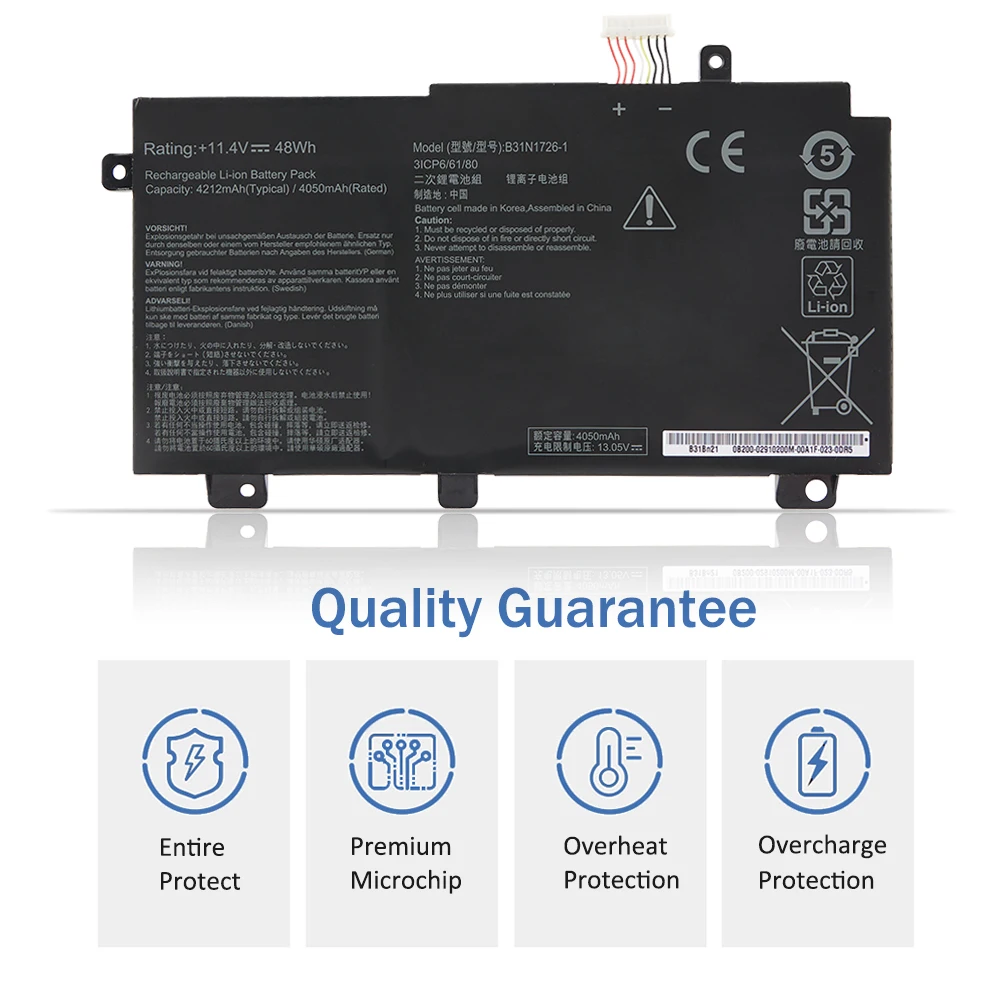 Etesbay-bateria do Portátil para Asus Jogos Tuf Fx80 Fx86 Fx504 Fx504g Fx504gm Fx505 Fx505g Fx505dt Fx505ge A15 Fa506 B31n1726 48wh - Imagem 4