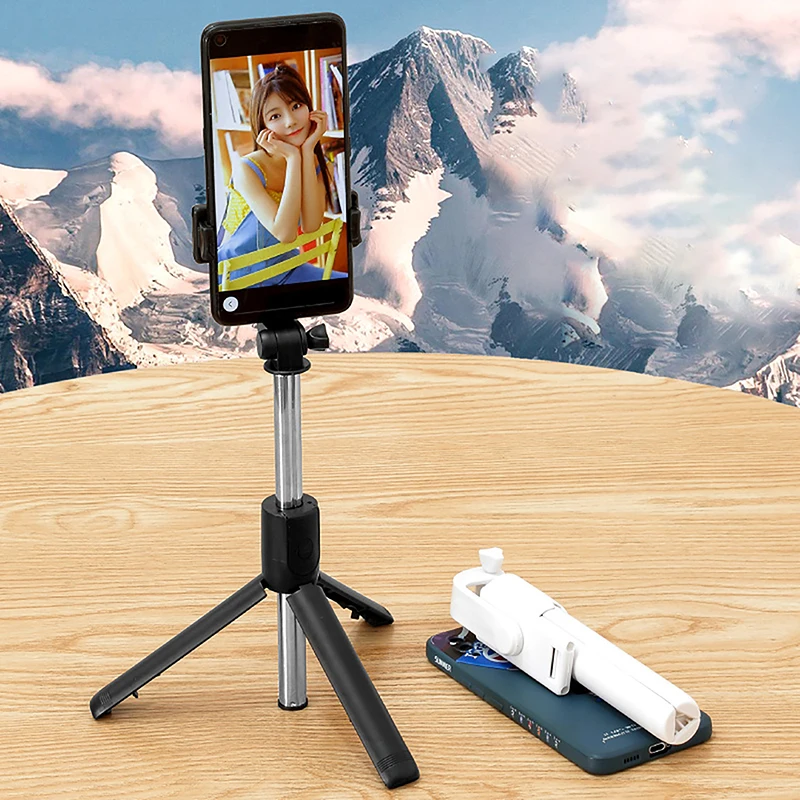 Wireless Bluetooth Compatible Selfie Sticks Foldable Mini Tripod Shutter Remote Control For Xiaomi Huawei iphone IOS Android Selfie Stick Sports Camera Selfie Stick Cell Phone Selfie Stick Smartphone Selfie Stick