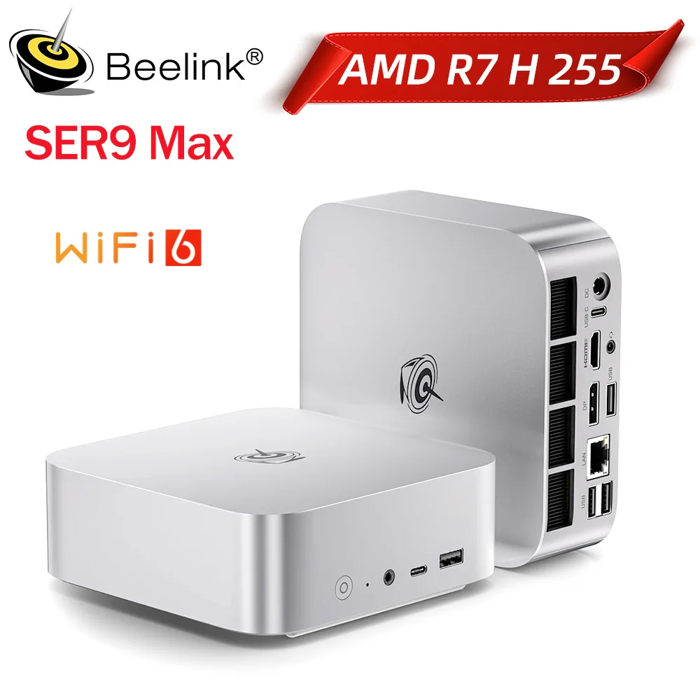 Beelink SER9 Pro/Max AMD Ryzen 7 H255 32GB LPDDR5X RAM 1TB NVMe