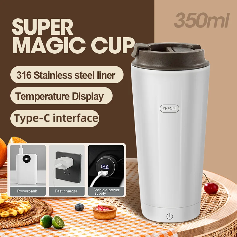 Small 350ML Travel Portable Electric Kettle, One Cup Mini Hot Water Maker  with Auto Keep Warm, Fast Heating 304 Stainless Steel Electric Kettle with