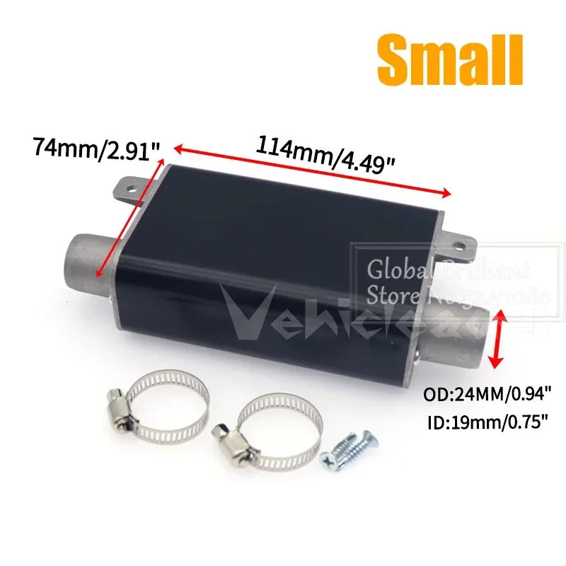 Silencieux De Chauffage De Stationnement 24 Mm En Alliage D'aluminium