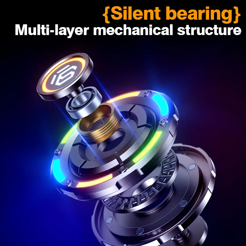 Fidget Spinner Papa Coin Push Card Stress Reliever Toys Metal Fingertip Gyroscope Spinning Top Desk EDC for Adults Kids Gift 2