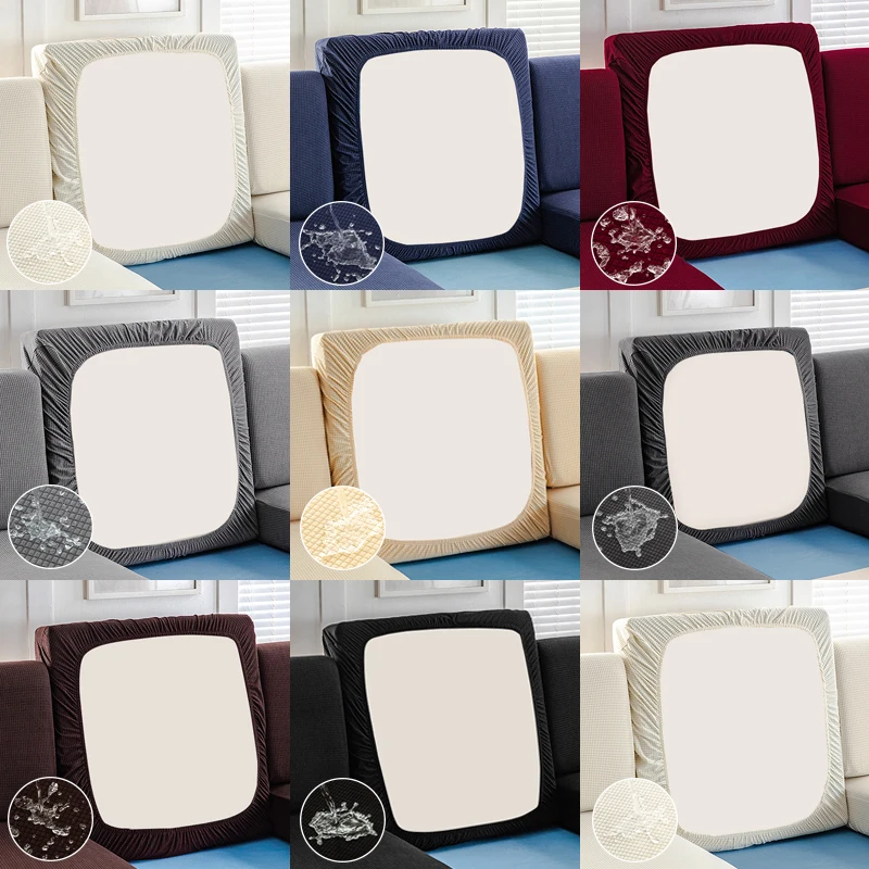 Waterproof Jacquard Sofa Cover for Living Room Kid Pets Solid Color Sofa Slipcover Couch Cover Seat Cushion Washable Removable 3