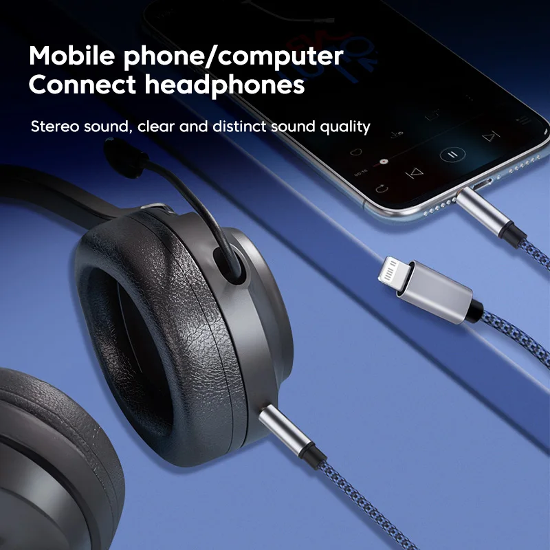 2 in 1 Aux  ̺  C/Lightning-3.5mm  ̺(ڵ  ȭ) USB C IOS-3.5mm Aux ȯ  ̺