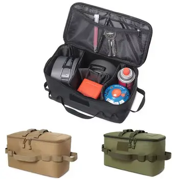 Outdoor Camping Storage Bag Large Capacity Ground Nail Tool Bag Gas Canister Picnic Cookware Utensils Kit Bag