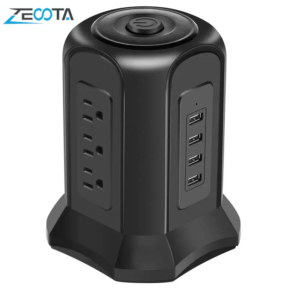 Power Strip Tower Surge Protector Multiple Plug Extensions Socket