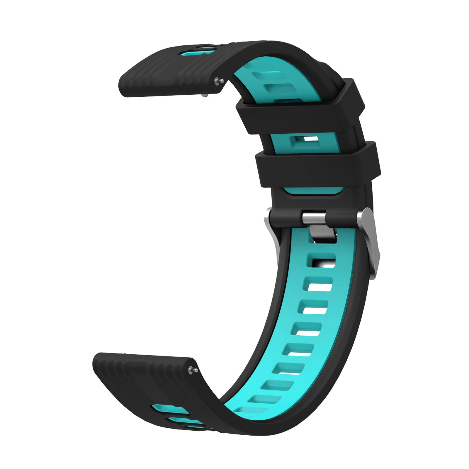 Bicolor 22mm Silicone Watchband Strap