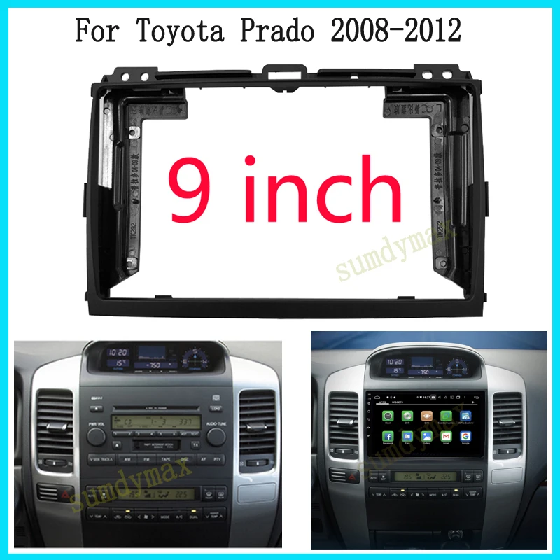 

Автомобильная рама для радиоприемника, 2DIN, 9 дюймов, для Toyota LAND CRUISER Prado 120, Android, большой экран