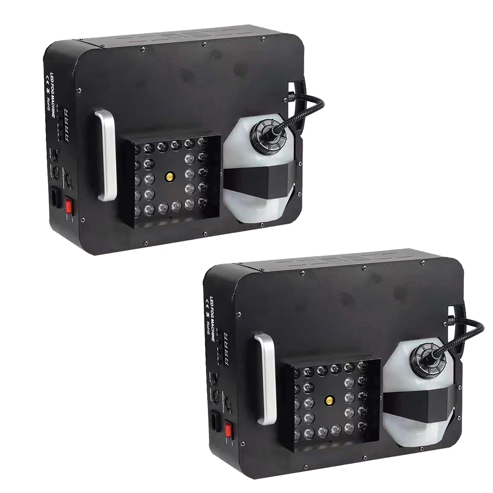 2Pcs 1500W Led Fog Machine Dmx Remote Contol 24X9W Led Fogger Dj Discoteca Musica Di Natale Dance Party Stage Smoke Machine Projector