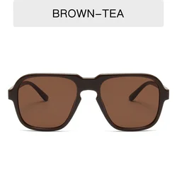Vintage Square Retro Designer Sunglasses for Women in Fashionable Candy Colors (As Picture)