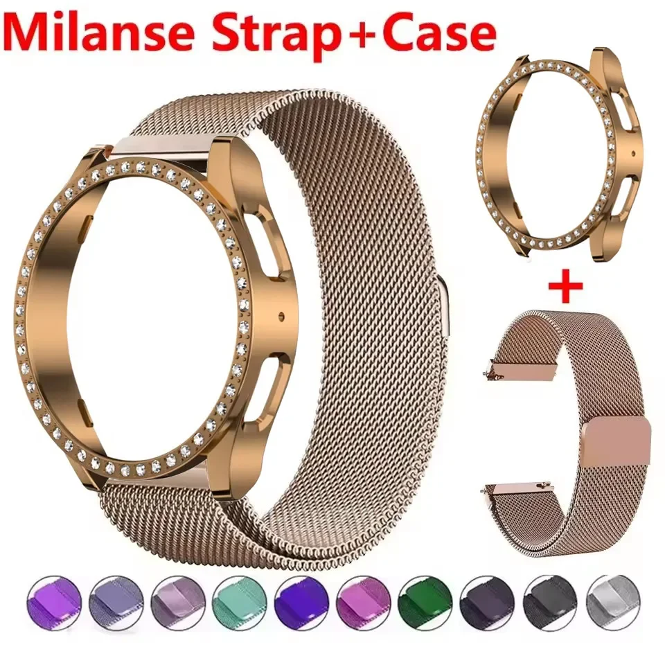 Stainless Steel Diamond Metal Strap and Case