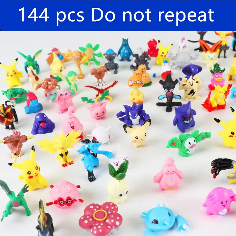 24-144 pçs pokemon natal figura de ação brinquedos genuíno pikachu anime  figura crianças brinquedos pokemon presente saco pokeball - AliExpress