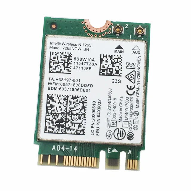 New Wireless Network Card for intel 7265 NGW BN 7265NGW WiFi Bluetooth 4.0 NGFF for Samsung Dell Sony ACER ASUS 1