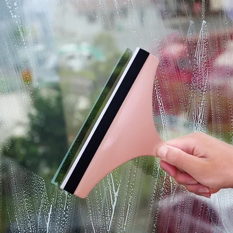 

Mirror Bathroom Cleaner with Hook Holder Blade Silicone Kitchen Cleaner Car Glass Shower Squeegee Window Glass Scraper Wiper