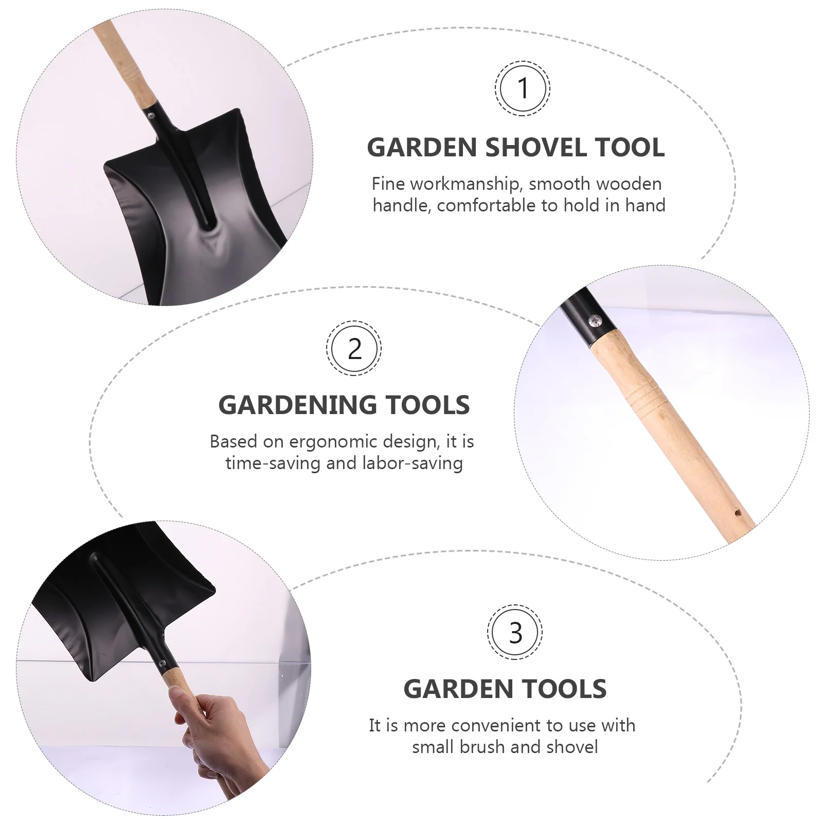 3 Pcs Potted Plant Gardening Charcoal Scoop Fireplace Trowel Carbon Steel Tools