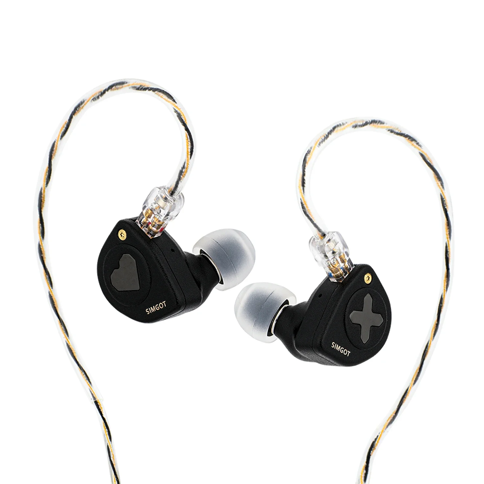 SIMGOT HBB EW300 1DD+1Planar+1PZT Hybrid Driver In Ear Monitor Wired Earbuds with Detachable Nozzles Silver-Plated OFC IEM Cable 2