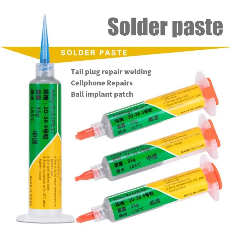 Needletube Type Low Temperature Syringe SMD Solder Paste Flux For