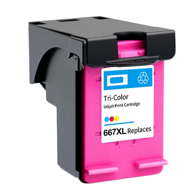 

667XL Cartridges Replacement for HP DeskJet 1275 2374 2375 2376 2775 2776 6075 6475 Cartridge Printer