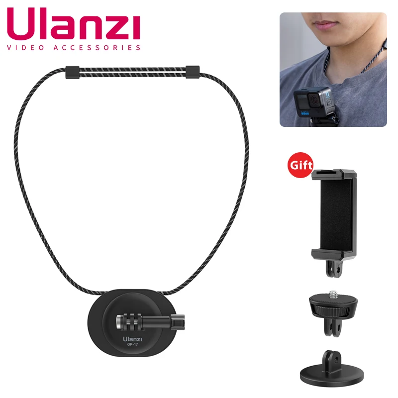 Ulanzi Gp-17 Supporto Per Selfie Con Collo Magnetico Per Gopro Insta360 Dji Osmo Action Pocket Accessori Per Action Cam Sony Mijia