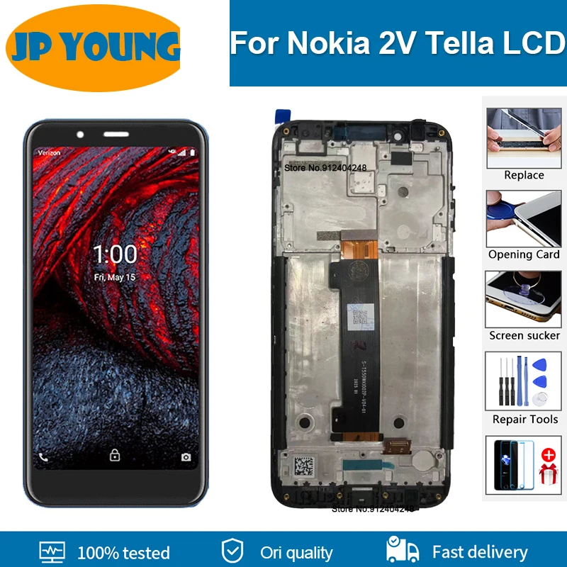 5.45'' Original Ips Lcd For Nokia 2v Display Touch Screen Digitizer