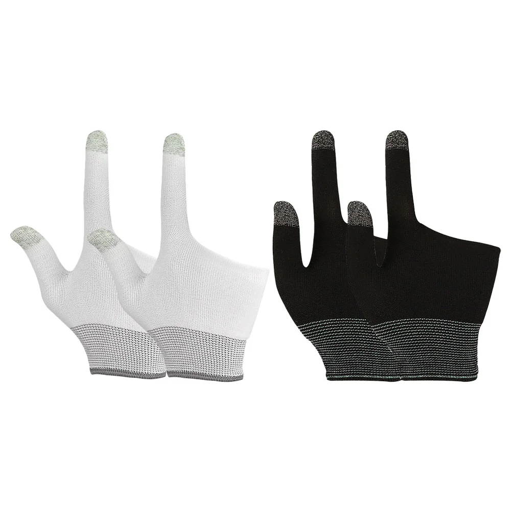 

2 Pairs Game Gloves Doigt Manicure Tablet Finger Covers Gaming for Mobile Sleeves Thumb