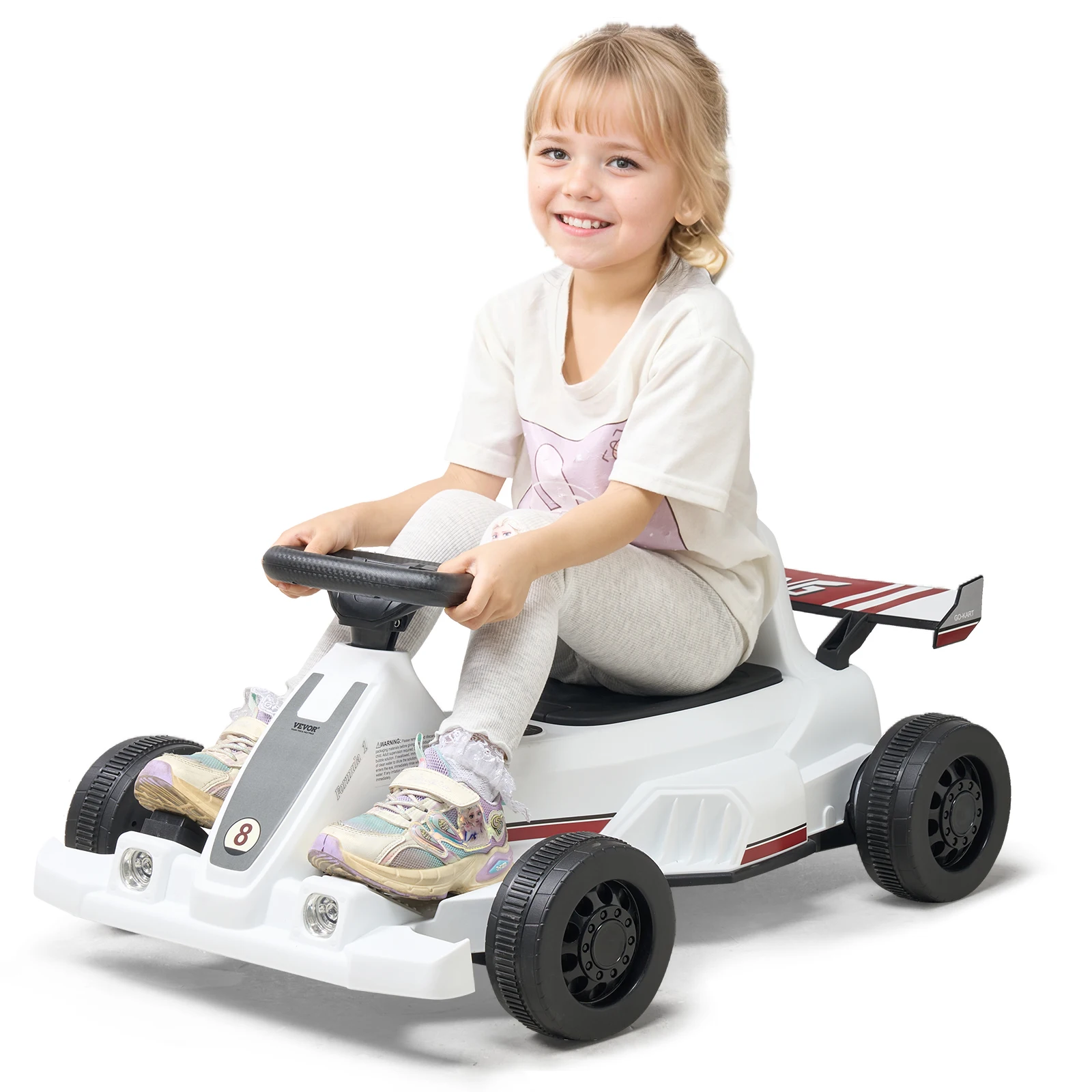 Electric Pedal Go Kart Toy for Kids with Headlight and Horn