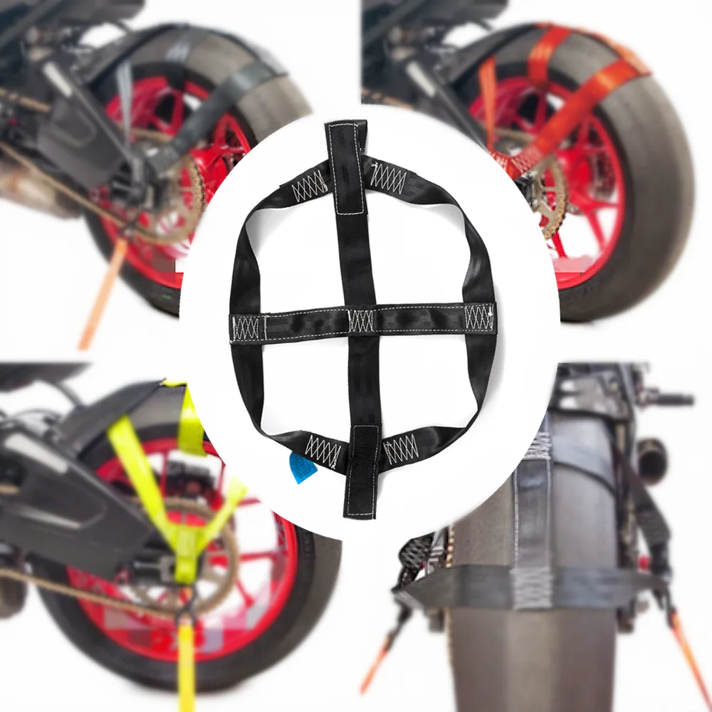 1PCMotorcycleTireFixingStrapMotorcycleTireStrapRearWheelStrap