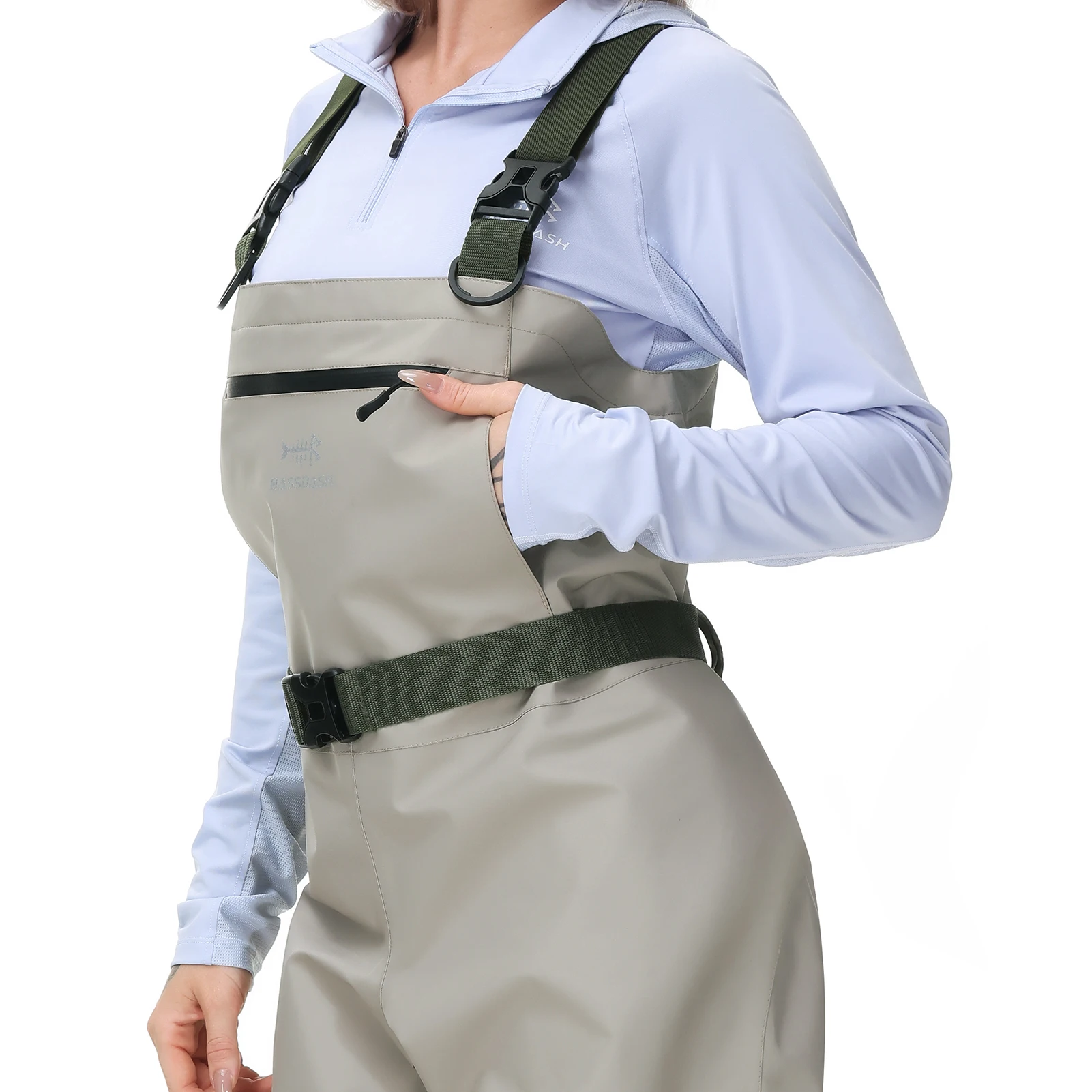 Bassdash IMMERSE Stocking Foot Fishing Waders Women Waterproof Lightweight Chest Wader For Ourdoor Adventure