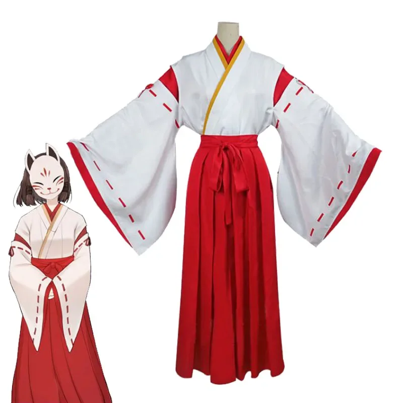 

Game Genshin Impact Hanachiru Sato Cosplay Kimono Sets Miko Costumes Halloween Hanachirusato Japanese Wafuku