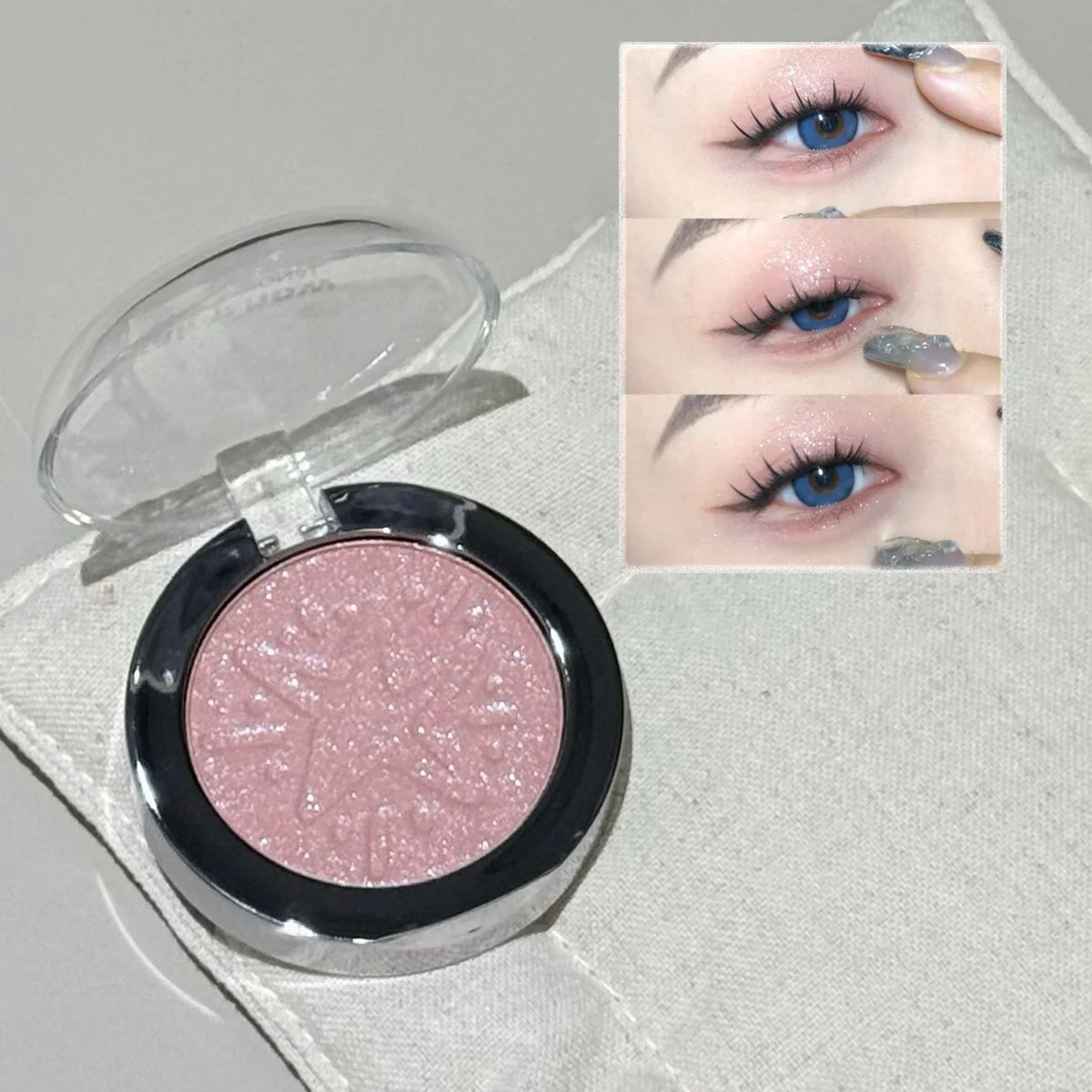 Radiant Pink Glitter Shimmer Eyeshadow Highlighter