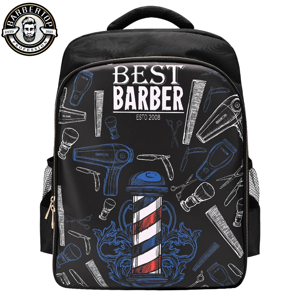 New Portable Barber Salon Hairdresser Makeup Backpack Professional Large Capacity Multifunctional Hairdressing Travel Bags fenice 5 colors scissors bags large capacity leather tools bag scissors pouch case for scissors professional barber shop