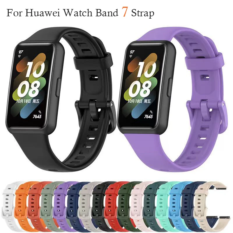 Per Huawei Watch Band 7 Strap Smart Sostituzione Sport Cinturino In Silicone Cinturino Braccialetto Correa Per Huawei Band 7