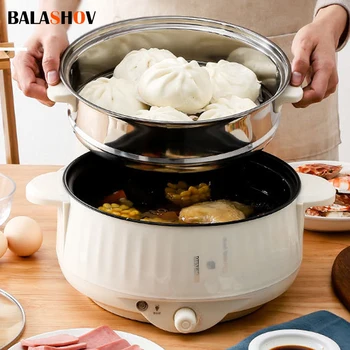 220V Multi Cookers Single/Double Layer Electric Pot 1-2 People Household Non-stick Pan Hot Pot Rice Cooker Cooking Appliances 1