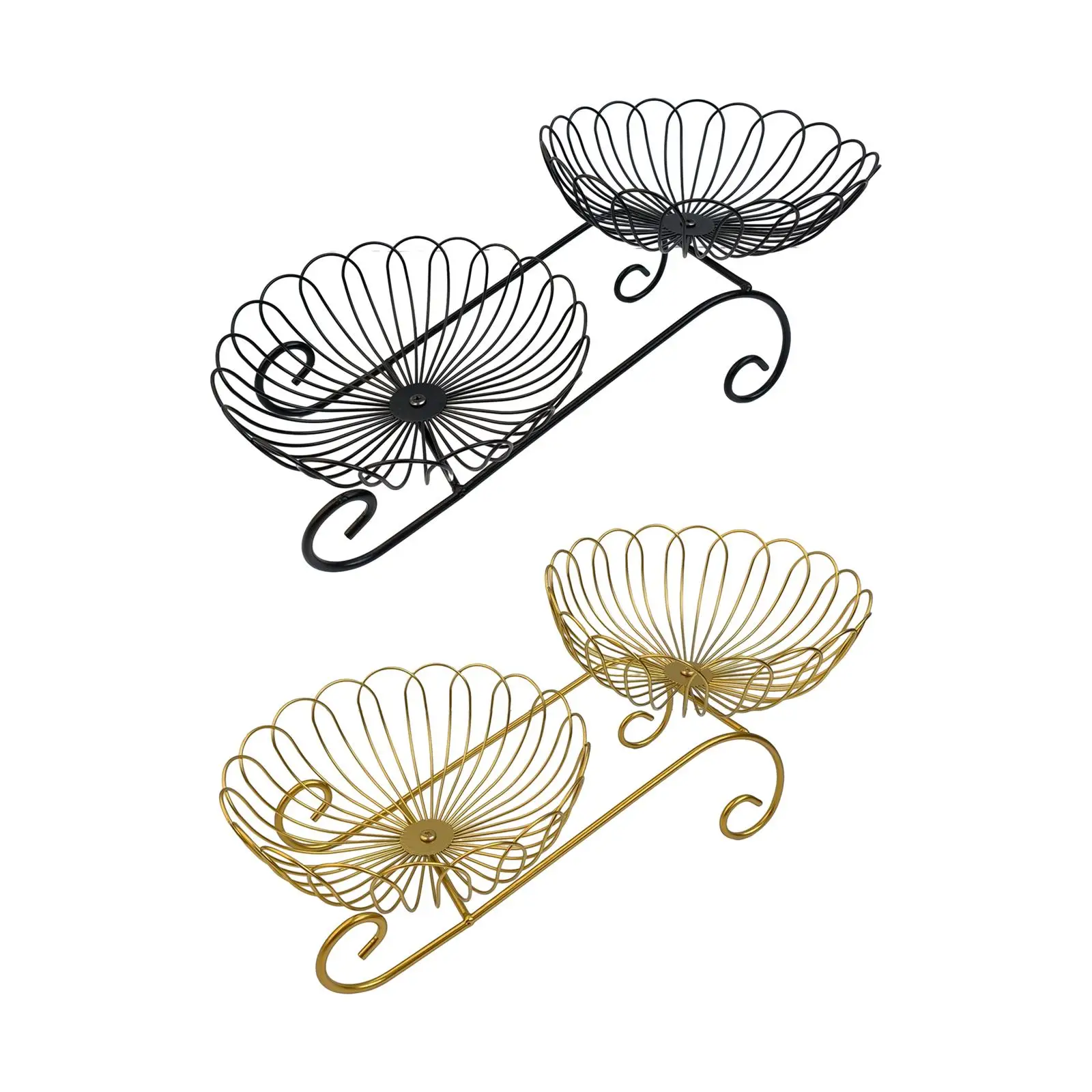 

Многоярусная корзина для фруктов, кованая железная подставка для фруктов, Минималистичная столешница, центральный столик, прочная компактная зеркальная сервировочная чаша