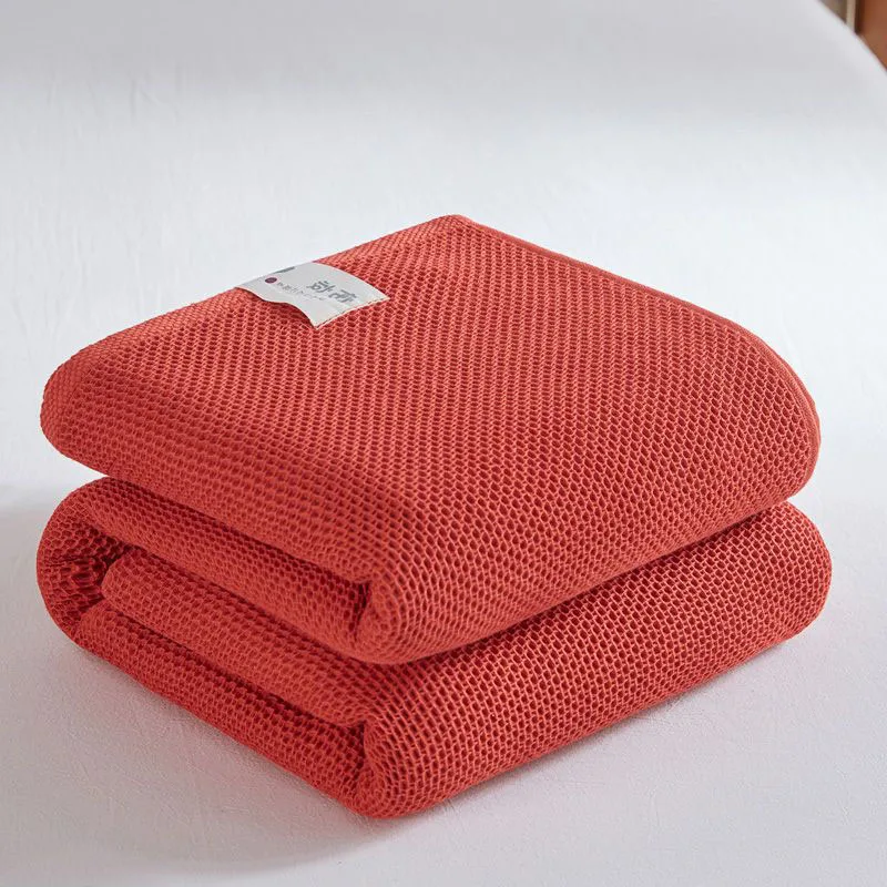 Solid Cotton Blanket for Bed Waffle Plaid Bedspread for Single Queen King Bed Sofa Blankets Throw Sofa Cover Sheet Summer Quilt - 6