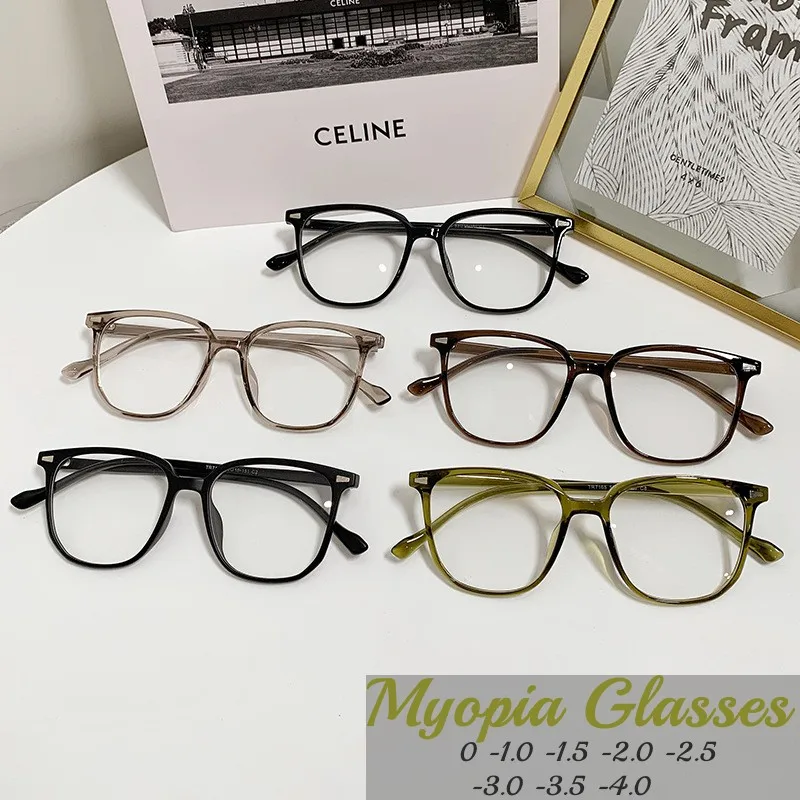 

New Style Blue Light Blocking Myopia Glasses Men Women Lagre Frame Prescription Eyeglasses Unisex New Fashion Oversized Eyewear