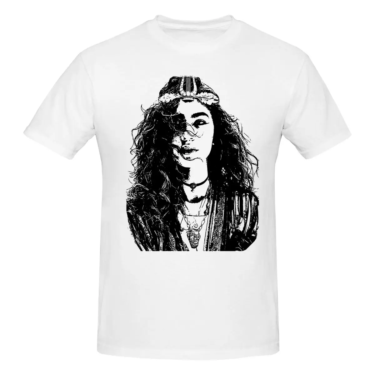 

Zendaya Coleman Black T Shirt Cotton Crewneck Short Sleeve T Shirt Men